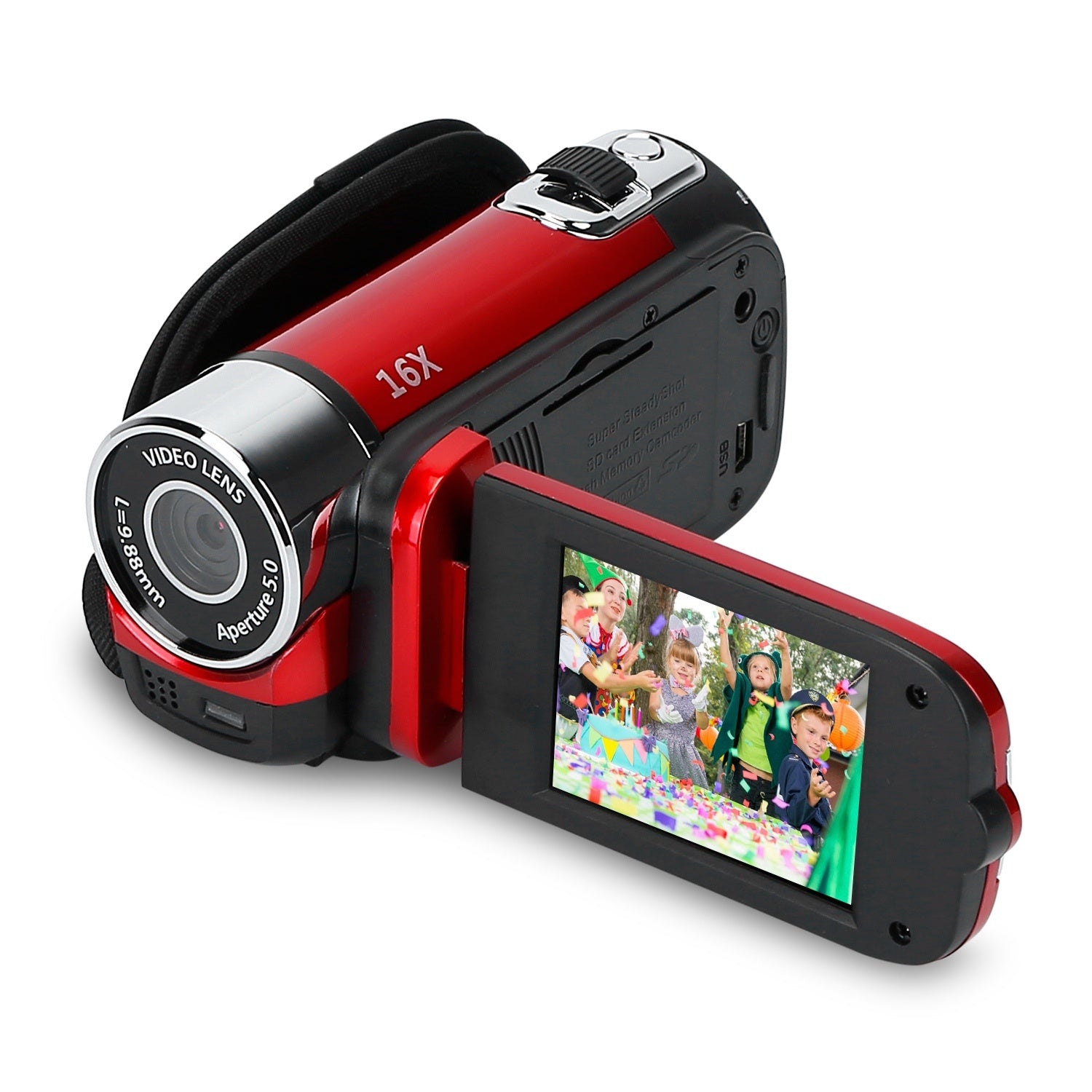Black-Red Options - 1Pc HD 1080P Digital Video Camcorder