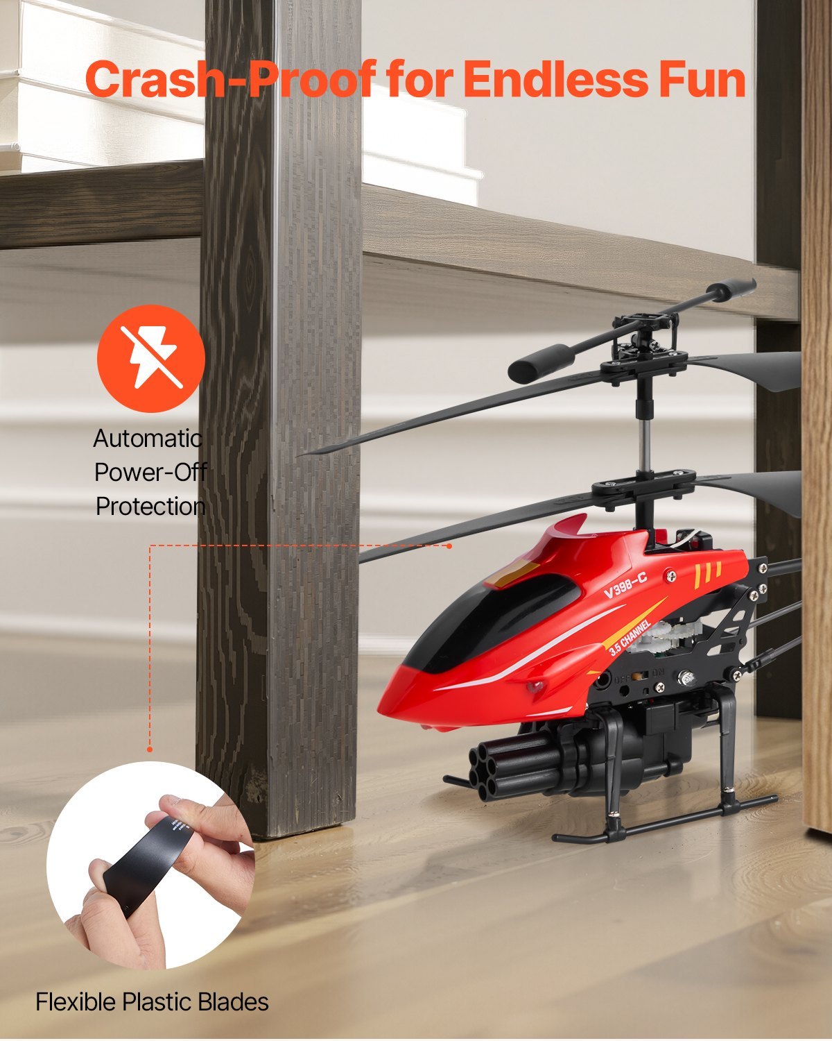 AeroStrike 3.5 Channel RC Helicopter — Stable Flight, Precision Control