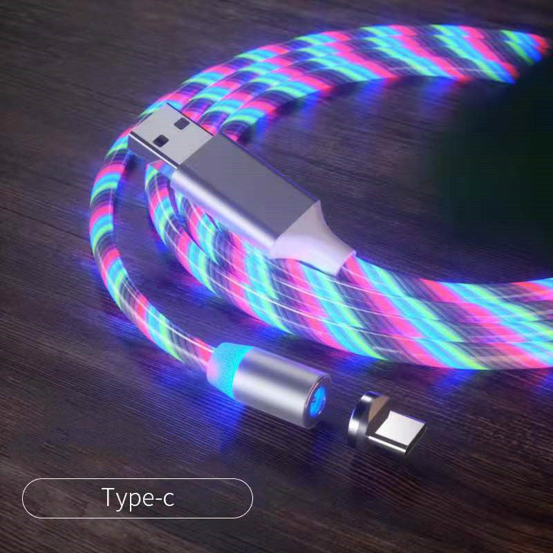 LED Magnetic Charging Cable Streamer Fast Charging Cable