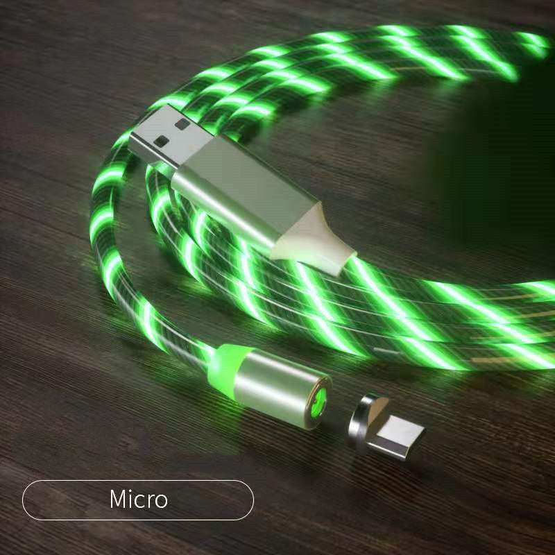 LED Magnetic Charging Cable Streamer Fast Charging Cable