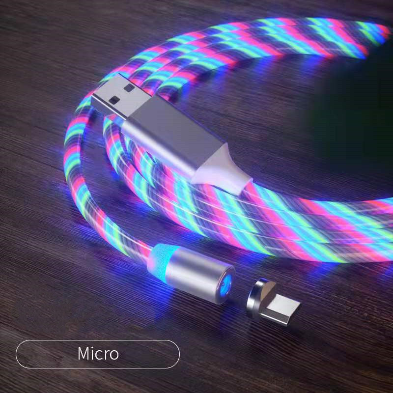 LED Magnetic Charging Cable Streamer Fast Charging Cable
