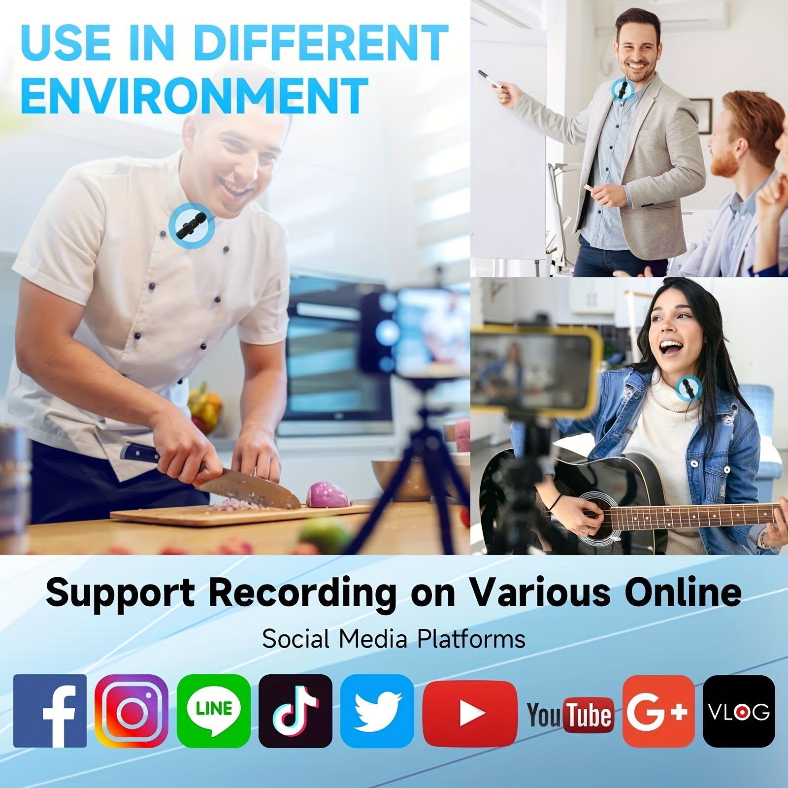 Wireless Lavalier Lapel Microphone