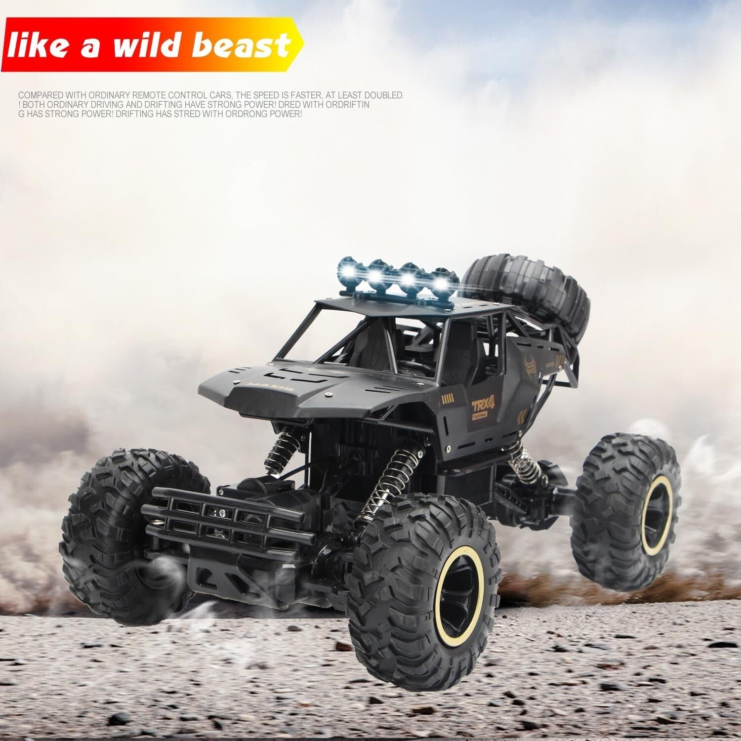 TribeCrawler™ 4WD Off-Road RC Truck – High Torque + Dual Batteries