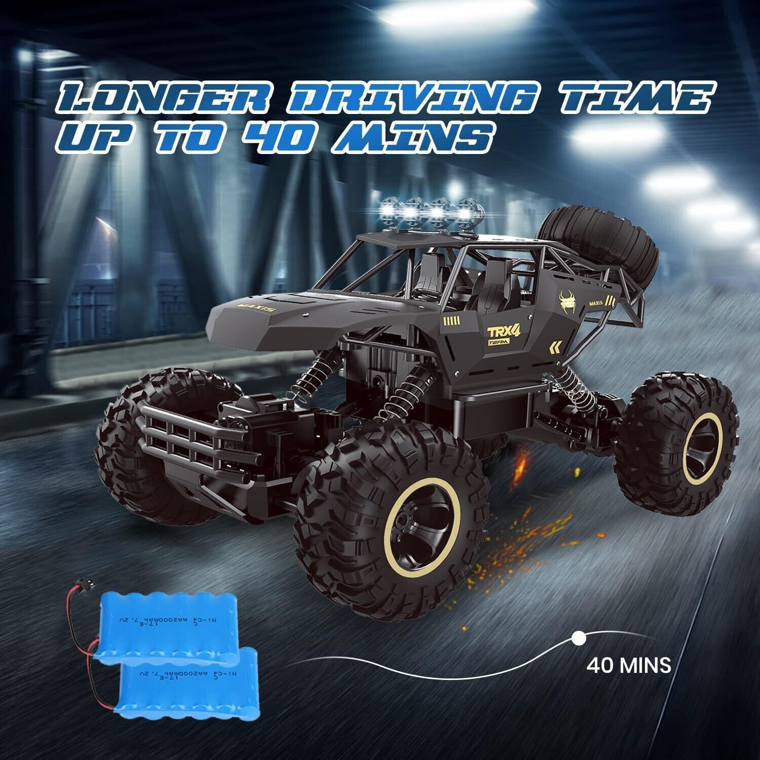 TribeCrawler™ 4WD Off-Road RC Truck – High Torque + Dual Batteries