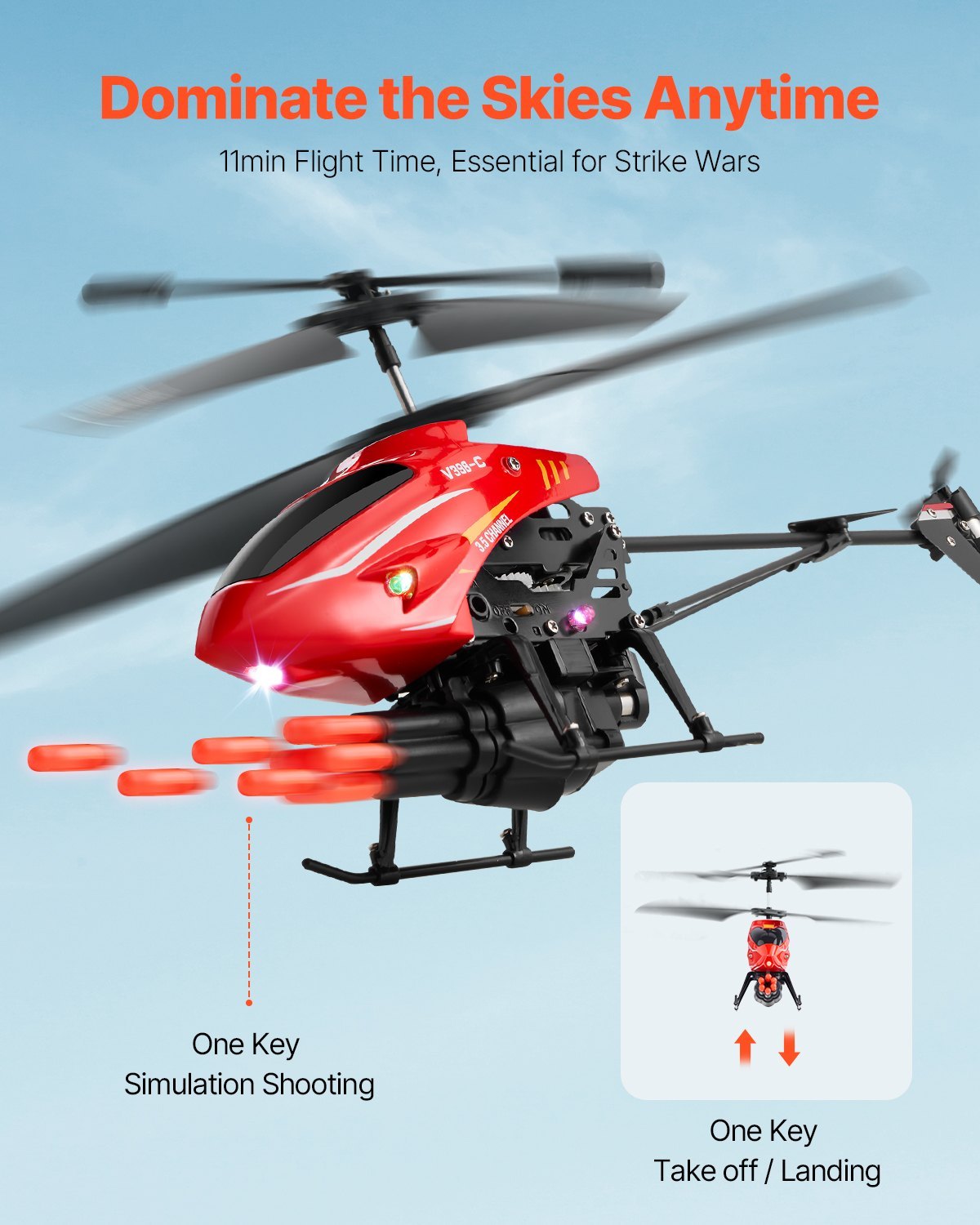 AeroStrike 3.5 Channel RC Helicopter — Stable Flight, Precision Control