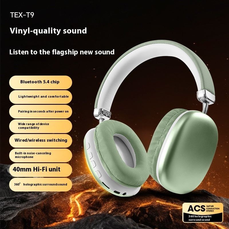 TEX-T9 Bluetooth Headset Wireless Headphone Head-mounted